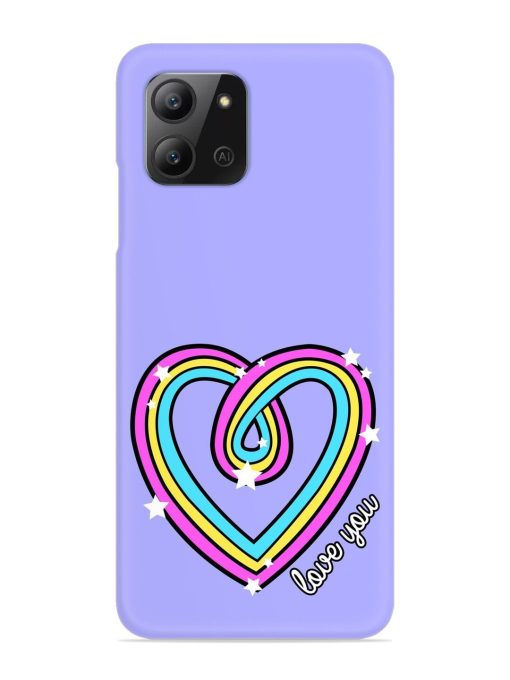 Colorful Rainbow Heart Snap Case for Infinix Hot 11 (2022)