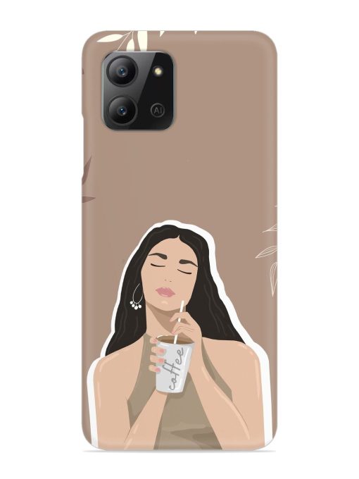 Girl With Coffee Snap Case for Infinix Hot 11 (2022) Zapvi