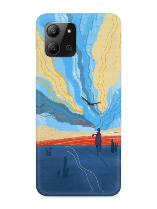 Minimal Abstract Landscape Snap Case for Infinix Hot 11 (2022) Zapvi