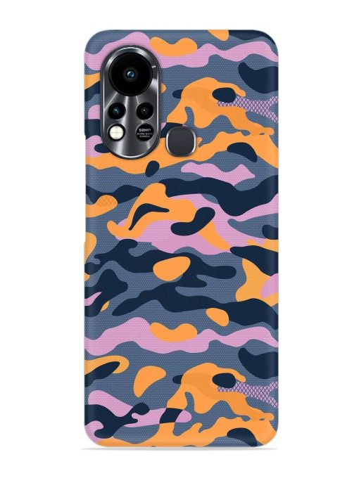 Camouflage Army Military English Orange Art Snap Case for Infinix Hot 11S Zapvi