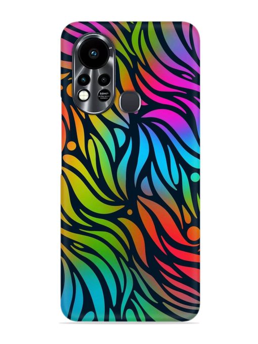 Abstract Leaf Design Snap Case for Infinix Hot 11S Zapvi