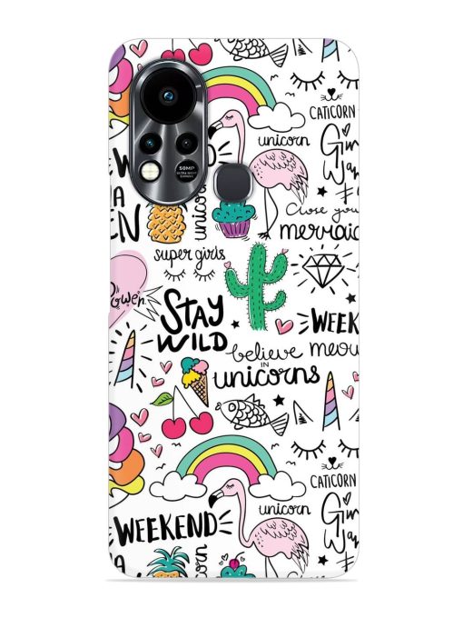 Unicorn Ice Cream Snap Case for Infinix Hot 11S Zapvi