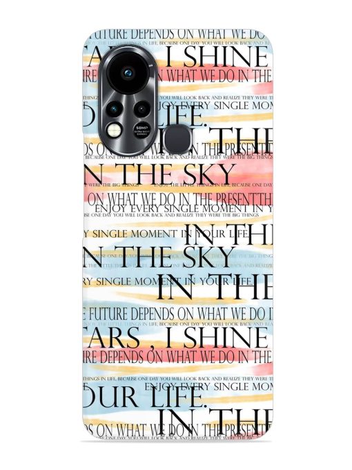 Seamless Slogans Pattern Snap Case for Infinix Hot 11S