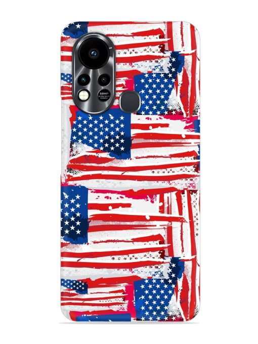 Usa Flag Seamless Snap Case for Infinix Hot 11S Zapvi