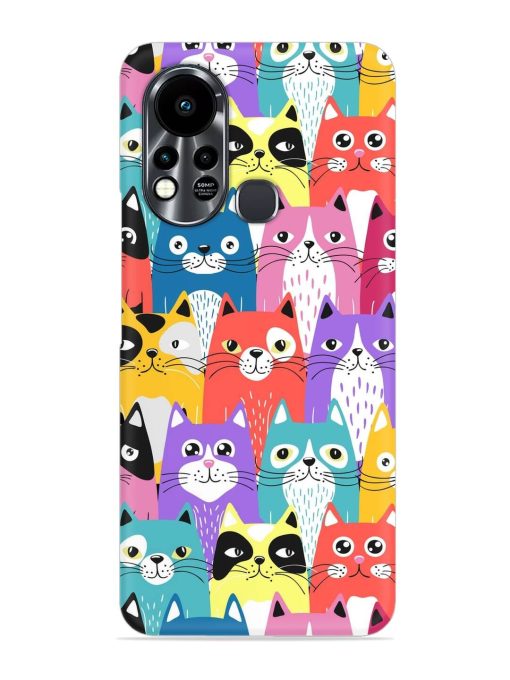 Funny Cartoon Cats Snap Case for Infinix Hot 11S Zapvi