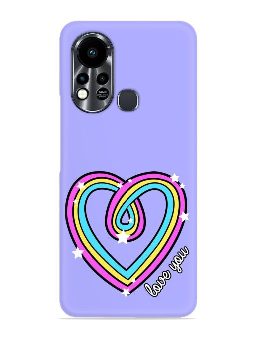 Colorful Rainbow Heart Snap Case for Infinix Hot 11S