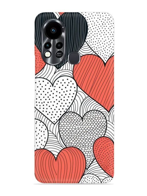 Girly Heart Seamless Snap Case for Infinix Hot 11S Zapvi