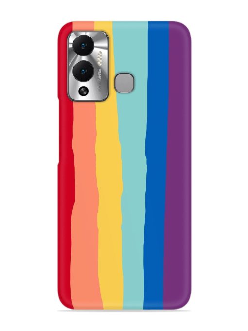 Rainbow Genuine Liquid Snap Case for Infinix Hot 12 Play Zapvi