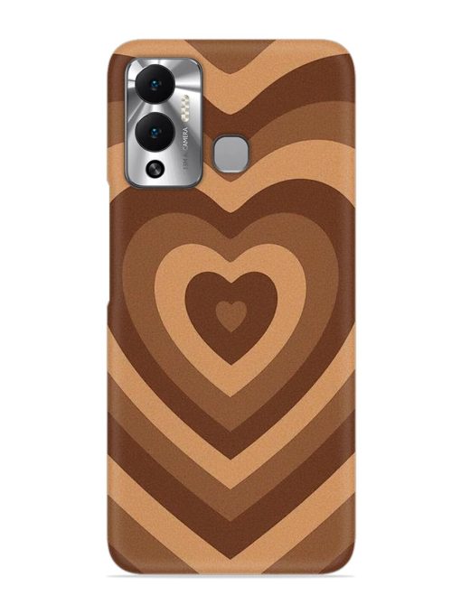 Brown Heart Snap Case for Infinix Hot 12 Play Zapvi