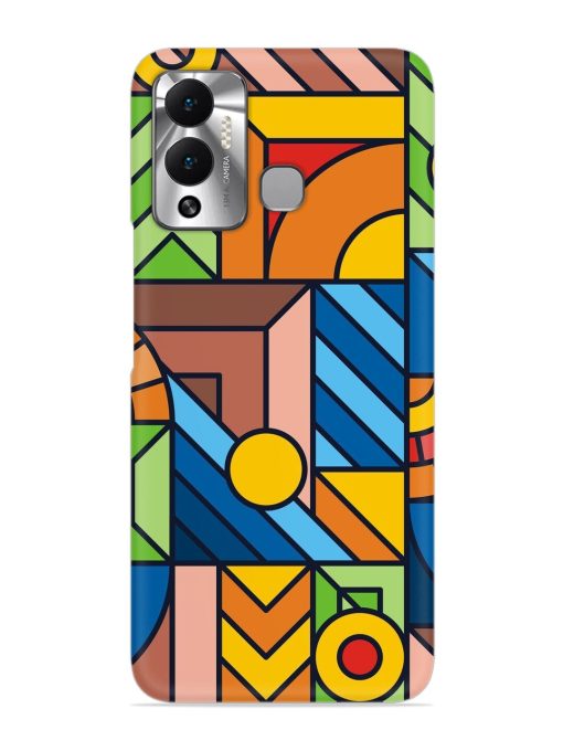 Colorful Geometric Snap Case for Infinix Hot 12 Play