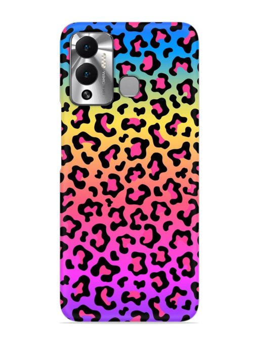 Neon Rainbow Colored Snap Case for Infinix Hot 12 Play Zapvi