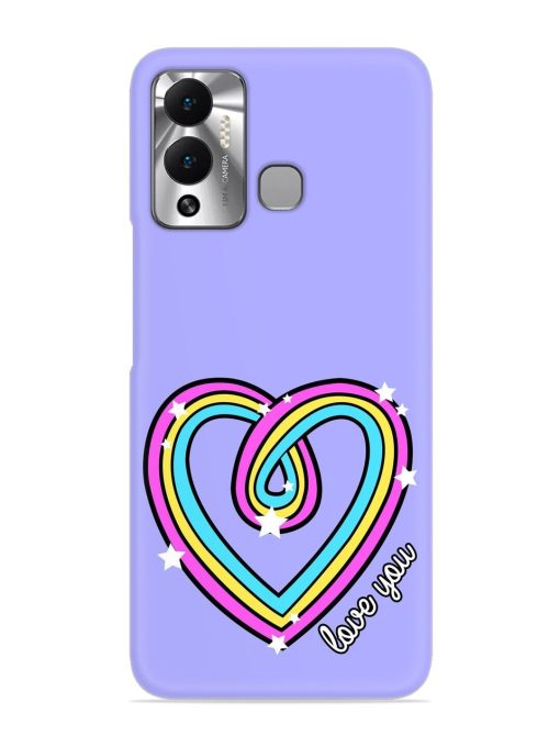 Colorful Rainbow Heart Snap Case for Infinix Hot 12 Play