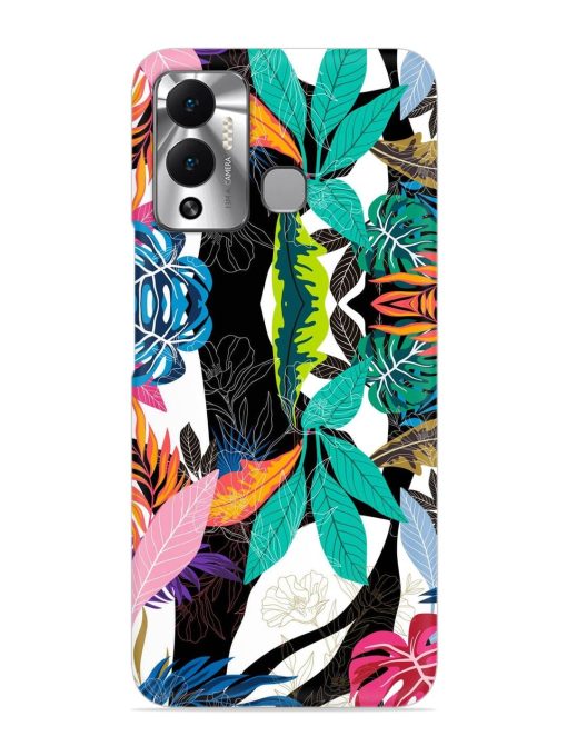 Floral Pattern Bright Snap Case for Infinix Hot 12 Play Zapvi