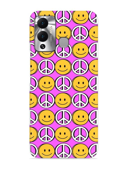 Smiley Face Peace Snap Case for Infinix Hot 12 Play Zapvi