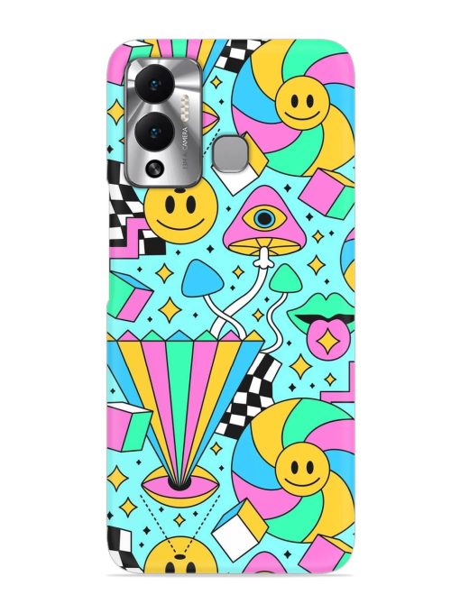 Trippy Rainbow 60S Snap Case for Infinix Hot 12 Play Zapvi