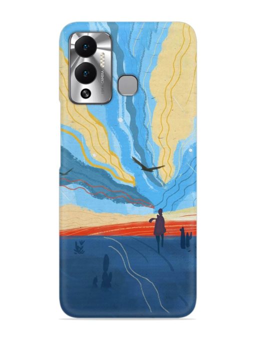 Minimal Abstract Landscape Snap Case for Infinix Hot 12 Play Zapvi