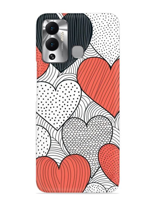 Girly Heart Seamless Snap Case for Infinix Hot 12 Play Zapvi