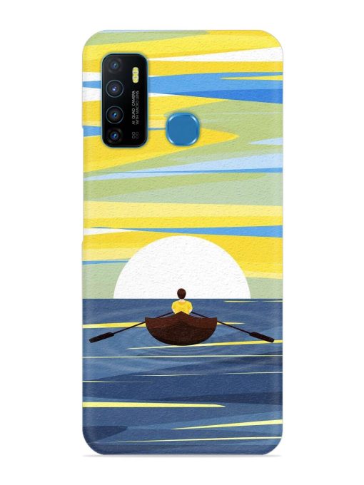 Rowing Person Ferry Paddle Snap Case for Infinix Hot 9