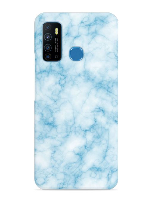 Blue White Natural Marble Snap Case for Infinix Hot 9