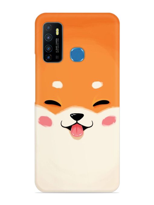 Cute Dog Face Vector Snap Case for Infinix Hot 9 Zapvi