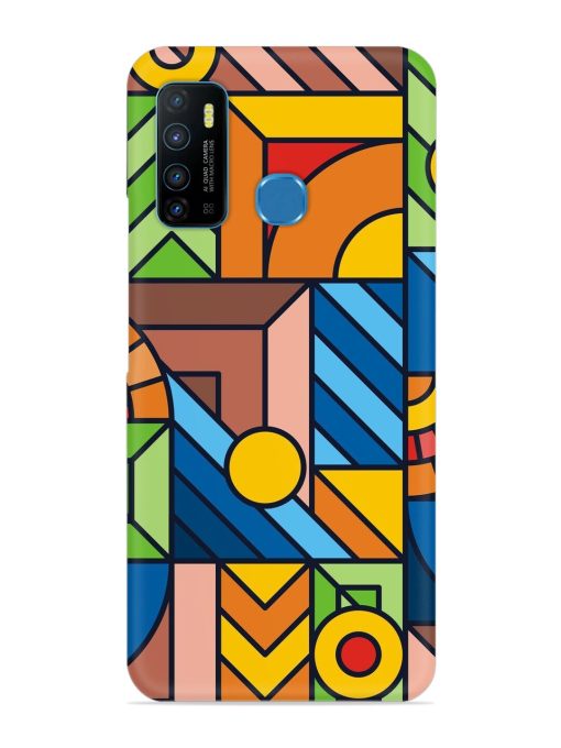 Colorful Geometric Snap Case for Infinix Hot 9 Zapvi