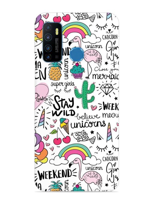 Unicorn Ice Cream Snap Case for Infinix Hot 9