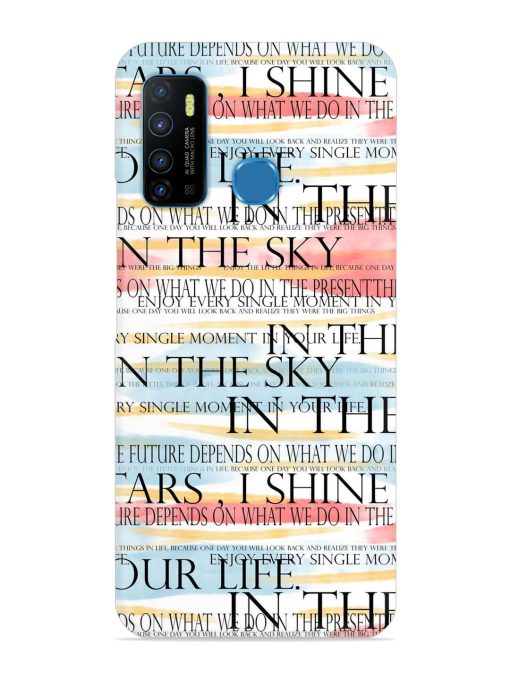 Seamless Slogans Pattern Snap Case for Infinix Hot 9