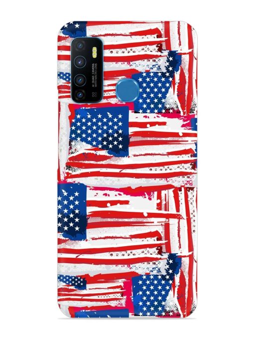 Usa Flag Seamless Snap Case for Infinix Hot 9 Zapvi