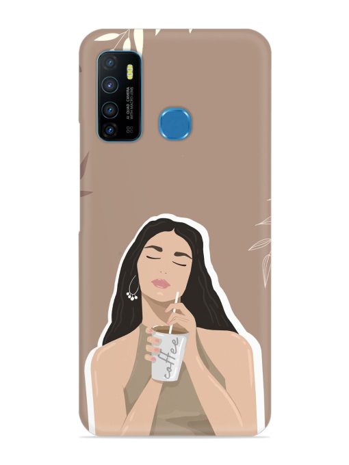 Girl With Coffee Snap Case for Infinix Hot 9