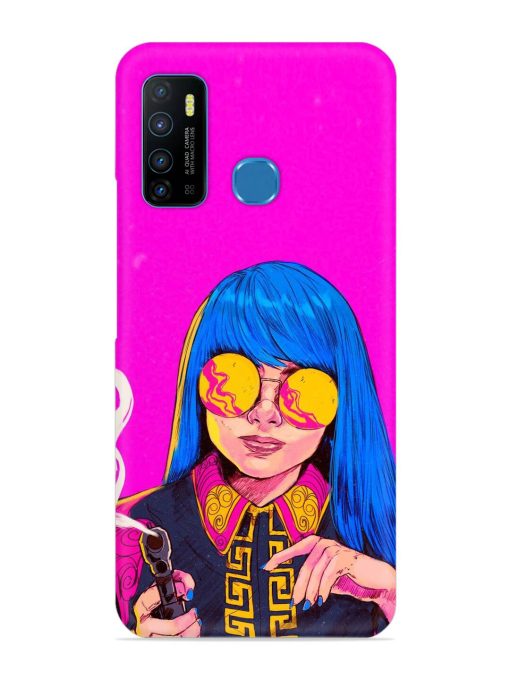 Aesthetic Anime Girl Snap Case for Infinix Hot 9