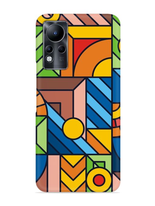 Colorful Geometric Snap Case for Infinix Note 11 Zapvi