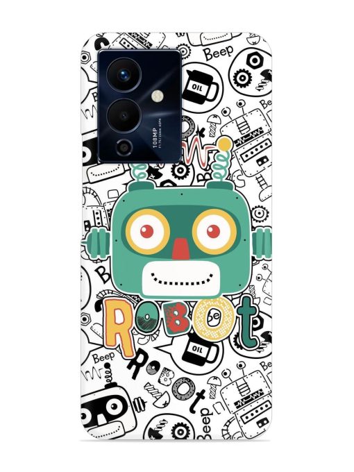 Robot Modern Seamless Pattern Snap Case for Infinix Note 12 Pro (5G) Zapvi