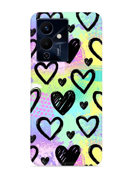 Bright Pattern Hearts Snap Case for Infinix Note 12 Pro (5G) Zapvi