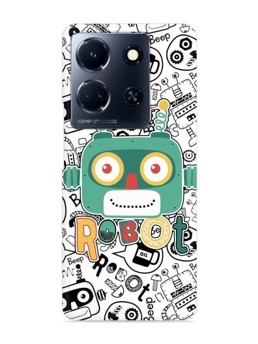 Robot Modern Seamless Pattern Snap Case for Infinix Note 30 (5G) Zapvi