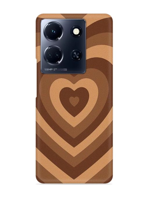 Brown Heart Snap Case for Infinix Note 30 (5G) Zapvi