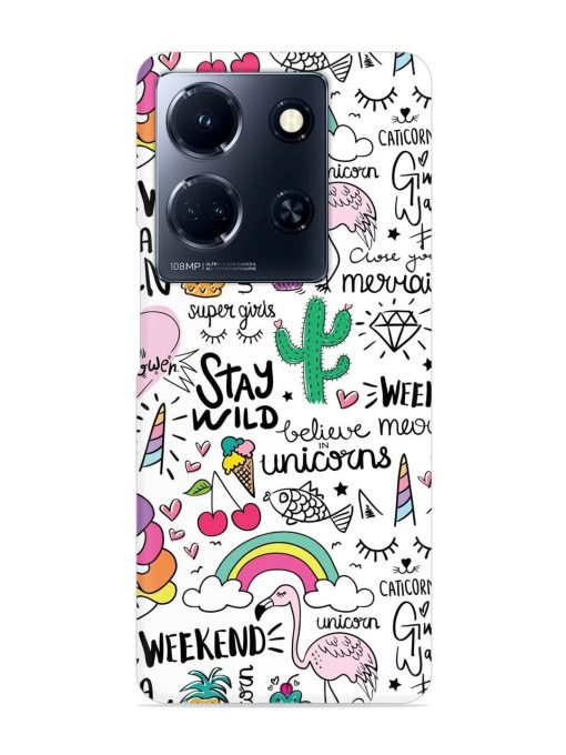 Unicorn Ice Cream Snap Case for Infinix Note 30 (5G) Zapvi