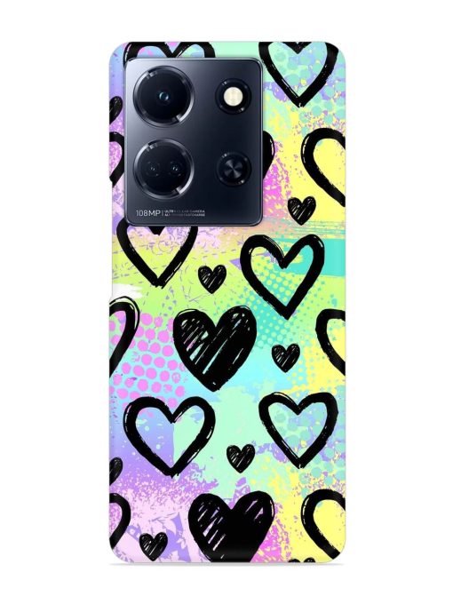 Bright Pattern Hearts Snap Case for Infinix Note 30 (5G)