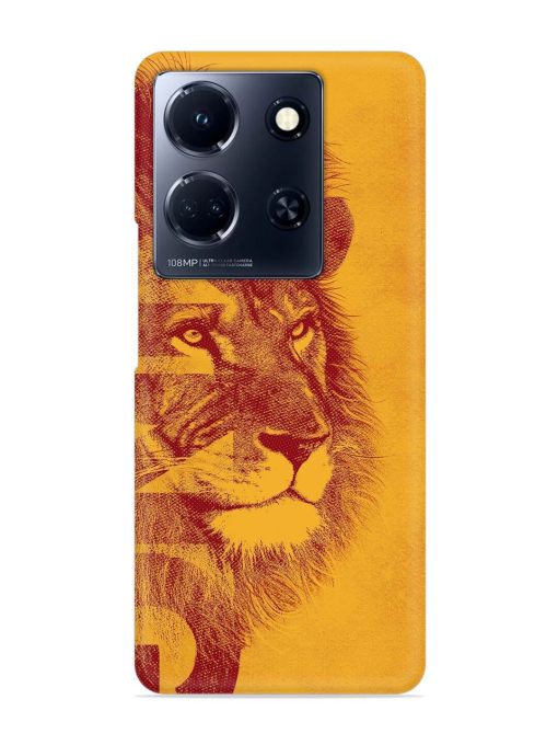 Gold Lion Crown Art Snap Case for Infinix Note 30 (5G)