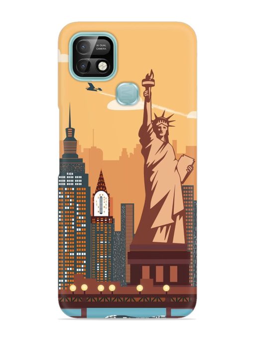 New York Statue Of Liberty Architectural Scenery Snap Case for Infinix Smart 5 Pro Zapvi