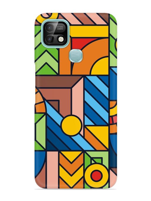 Colorful Geometric Snap Case for Infinix Smart 5 Pro Zapvi