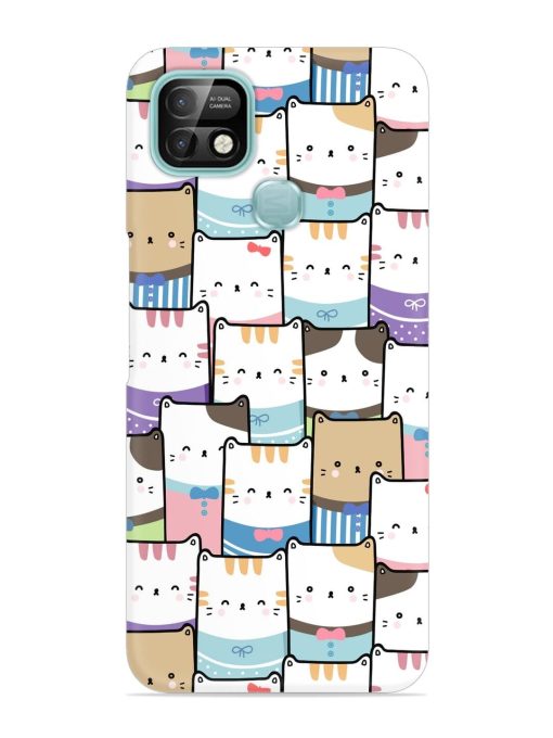 Cute Adorable Cat Snap Case for Infinix Smart 5 Pro Zapvi