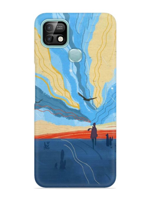 Minimal Abstract Landscape Snap Case for Infinix Smart 5 Pro Zapvi