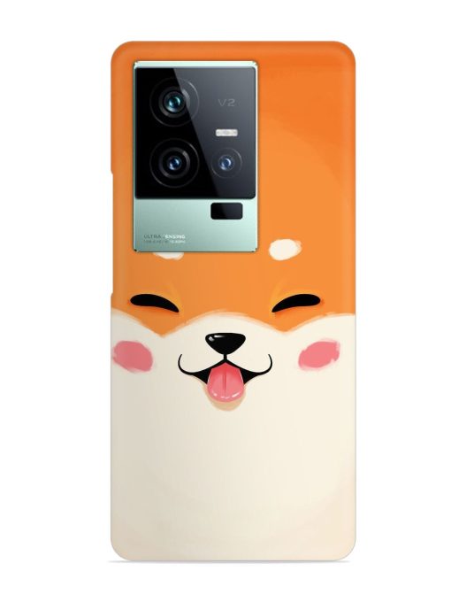 Cute Dog Face Vector Snap Case for Iqoo 11 (5G) Zapvi