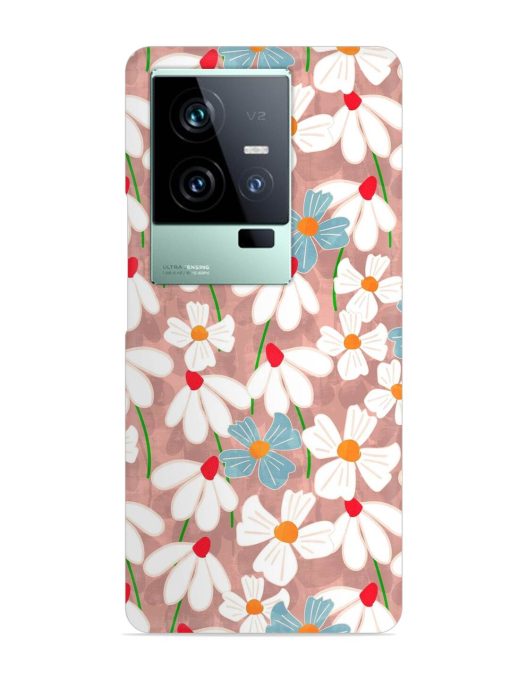 Abstract Petal Flowers Snap Case for Iqoo 11 (5G) Zapvi