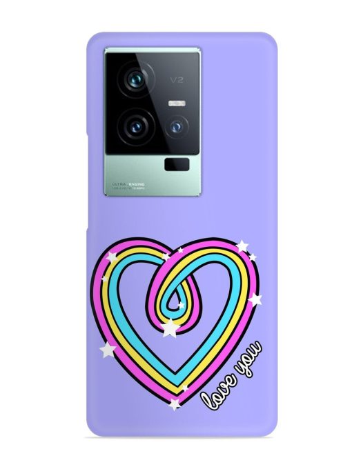 Colorful Rainbow Heart Snap Case for Iqoo 11 (5G) Zapvi