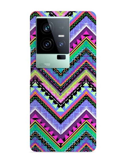 Tribal Aztec Print Snap Case for Iqoo 11 (5G) Zapvi