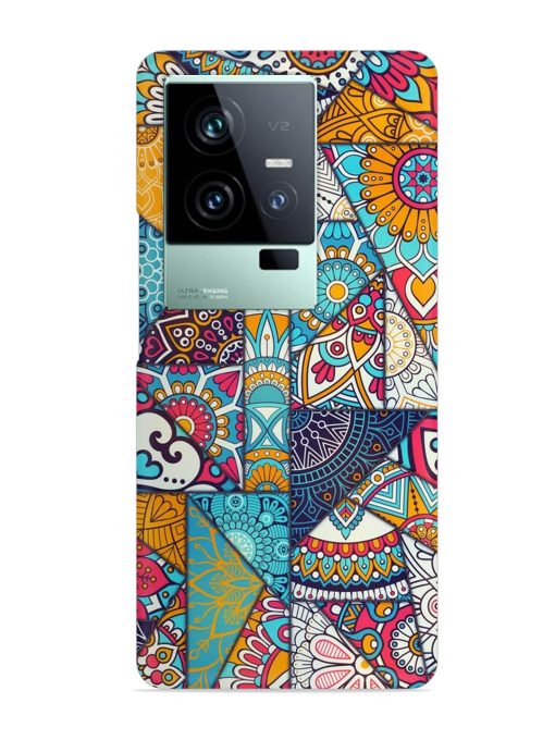 Patchwork Pattern Vintage Snap Case for Iqoo 11 (5G) Zapvi