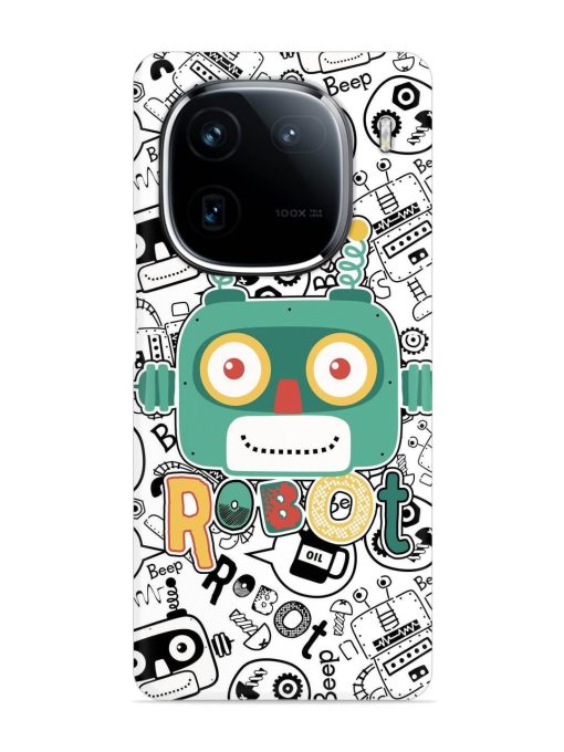 Robot Modern Seamless Pattern Snap Case for Iqoo 12 (5G) Zapvi