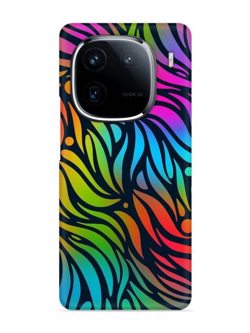 Abstract Leaf Design Snap Case for Iqoo 12 (5G) Zapvi