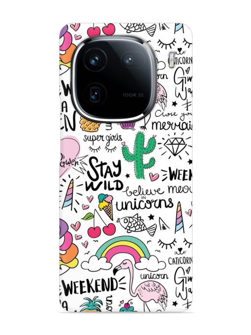 Unicorn Ice Cream Snap Case for Iqoo 12 (5G) Zapvi